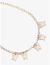 YouBella Gold-Toned & White Gold-Plated Butterfly Necklace